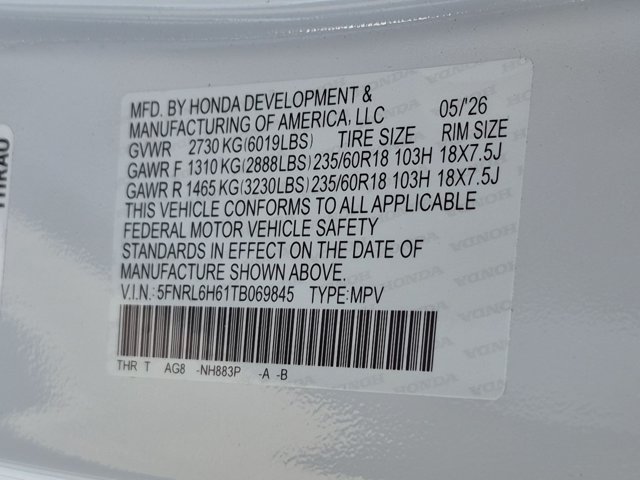 Certified 2026 Honda Odyssey EX-L image 26