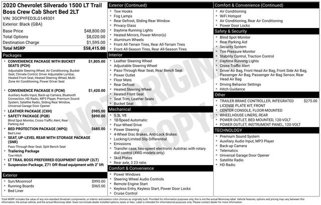Certified 2020 Chevrolet Silverado 1500 LT Trail Boss image 31