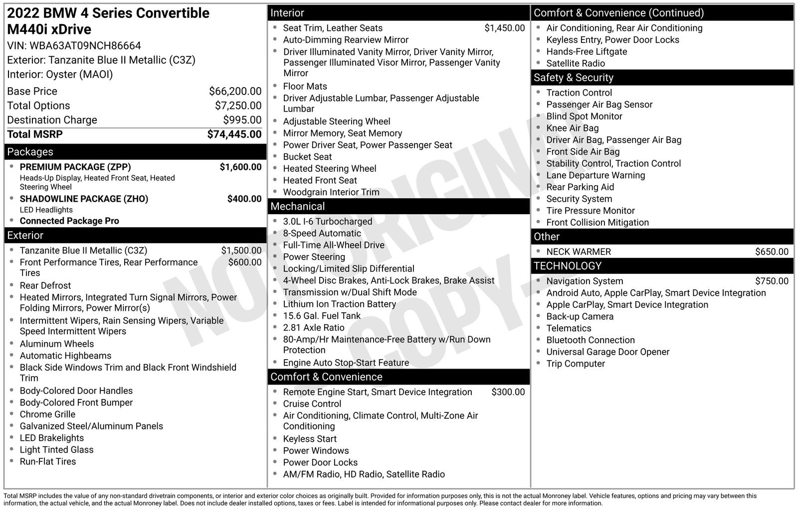 Used 2022 BMW 440i xDrive Convertible w/ Premium Package image 38