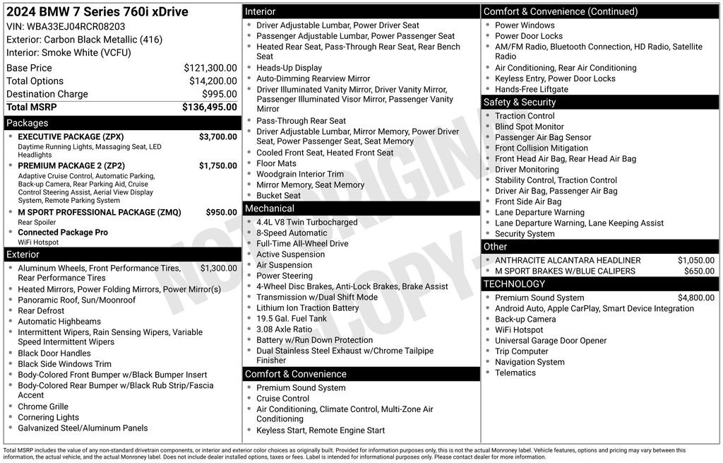 Used 2024 BMW 760i xDrive w/ Executive Package image 36