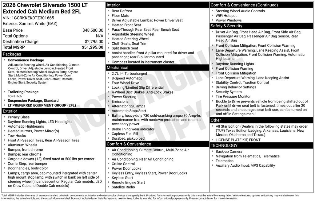 New 2026 Chevrolet Silverado 1500 LT AWD/4WD image 3