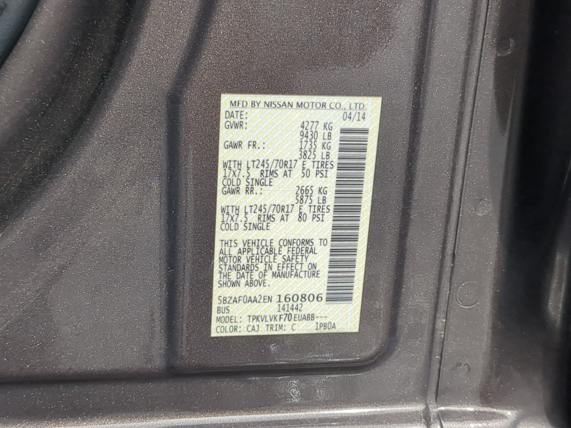 Used 2014 Nissan NV 3500 SL w/ Technology Package RWD image 36