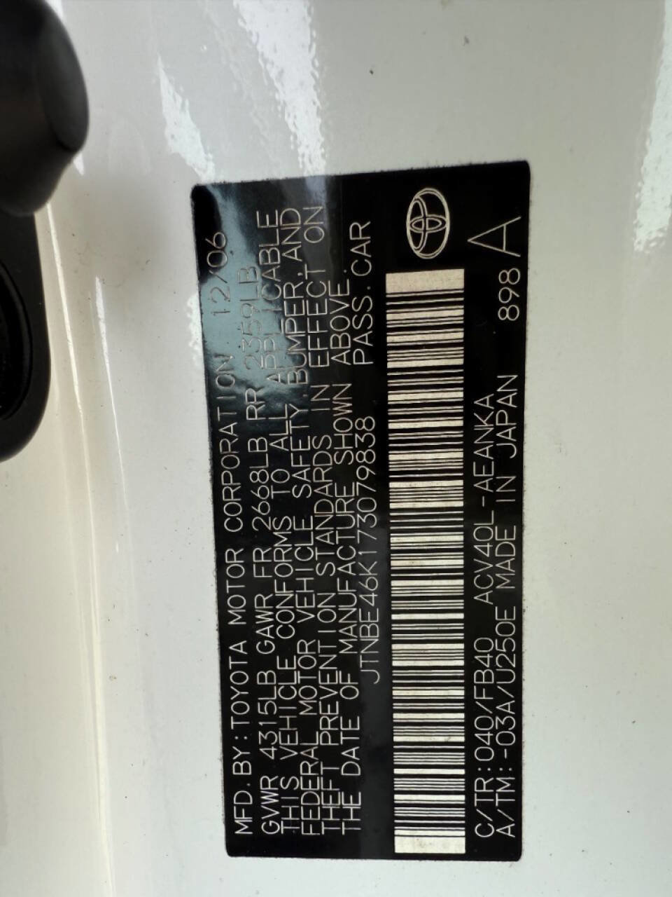 Used 2007 Toyota Camry LE FWD image 27