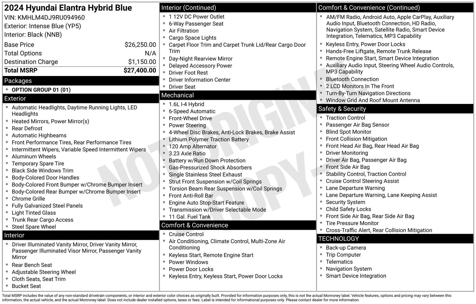 Certified 2024 Hyundai Elantra Blue FWD image 12