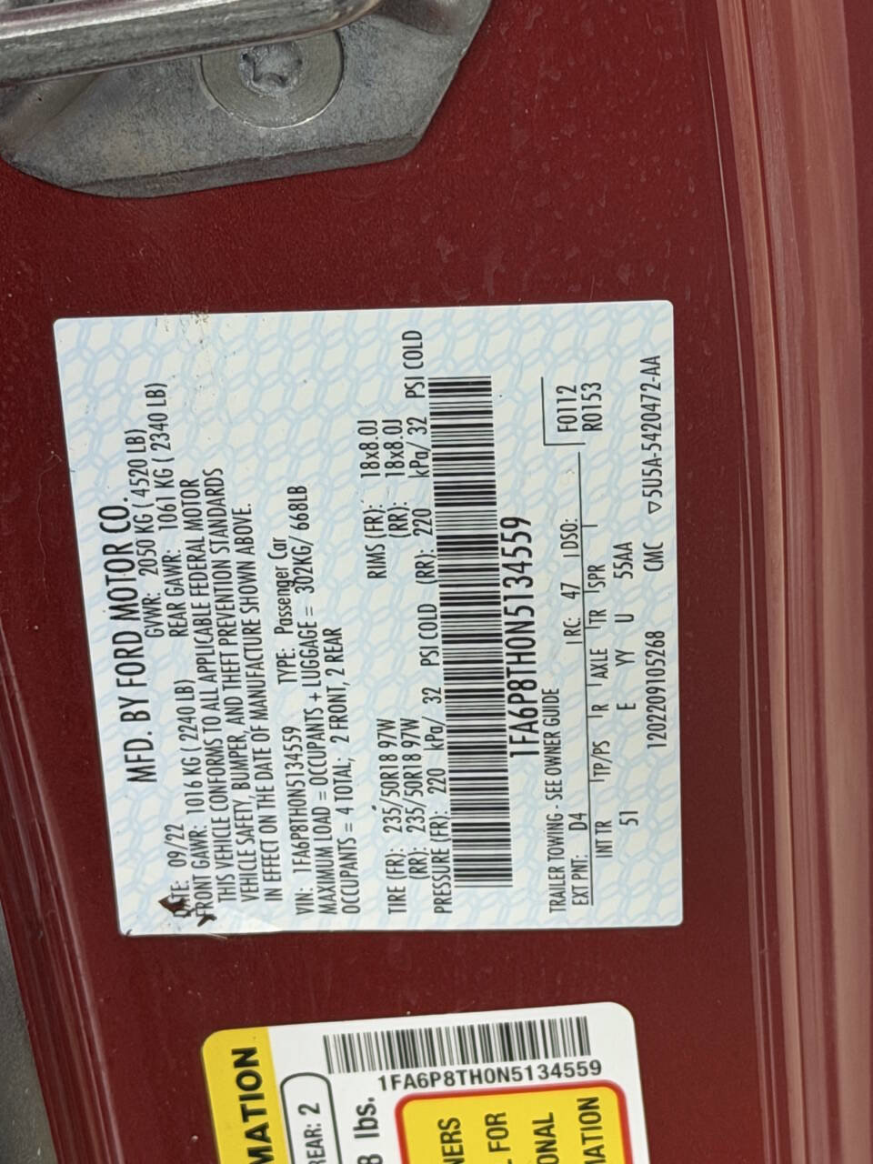 Used 2022 Ford Mustang Premium w/ Equipment Group 201A image 20