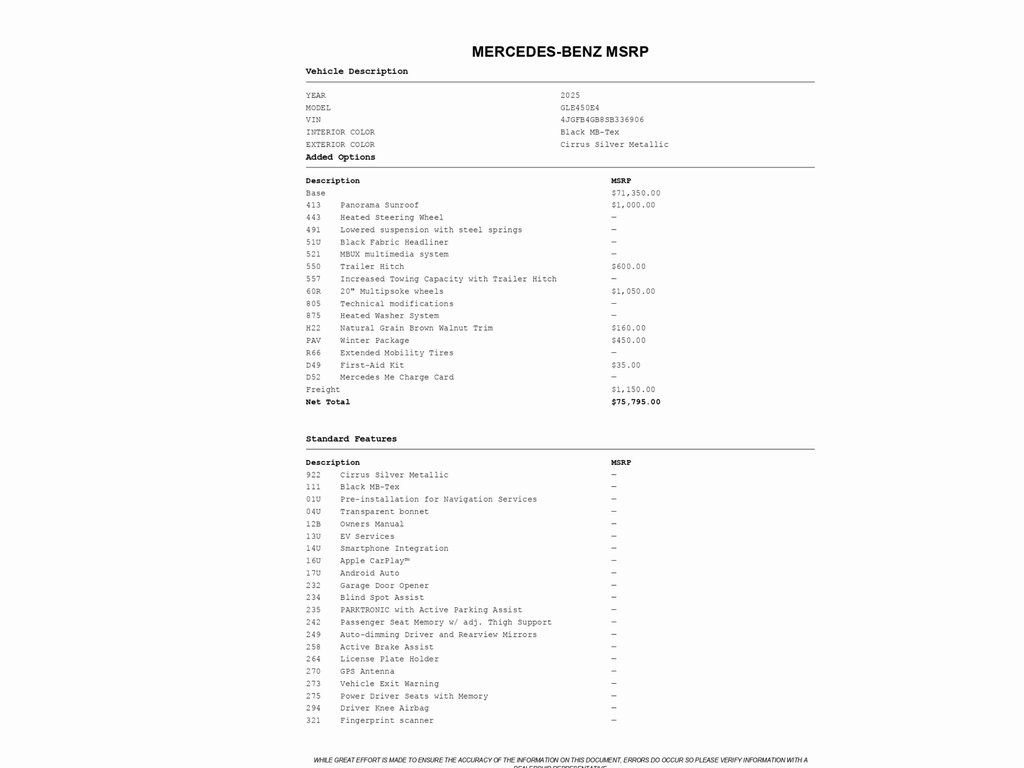 Used 2025 Mercedes-Benz GLE 450e GLE 450e w/ Winter Package image 2