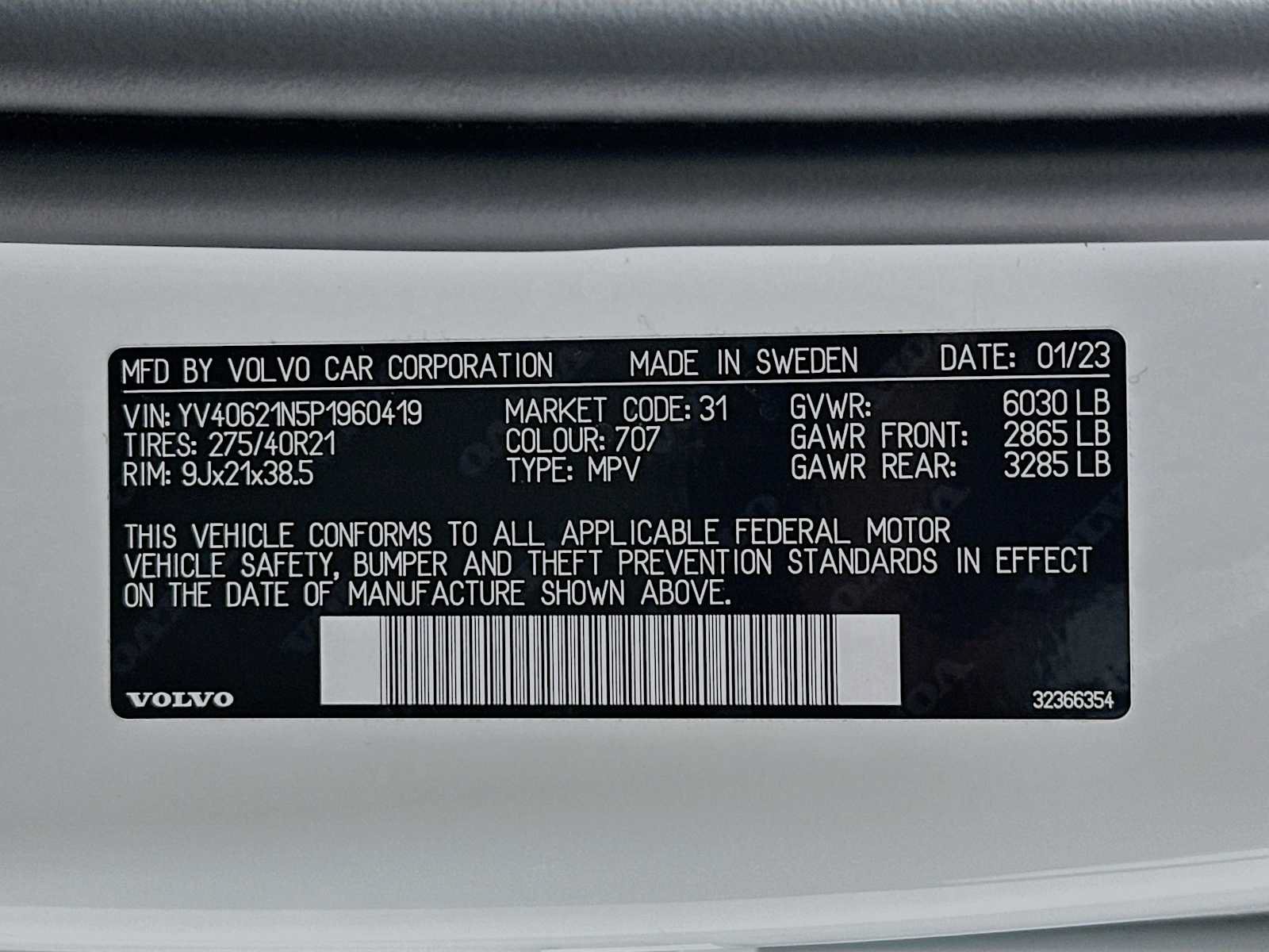 Used 2023 Volvo XC90 B6 Plus w/ Protection Package Premier AWD/4WD image 32