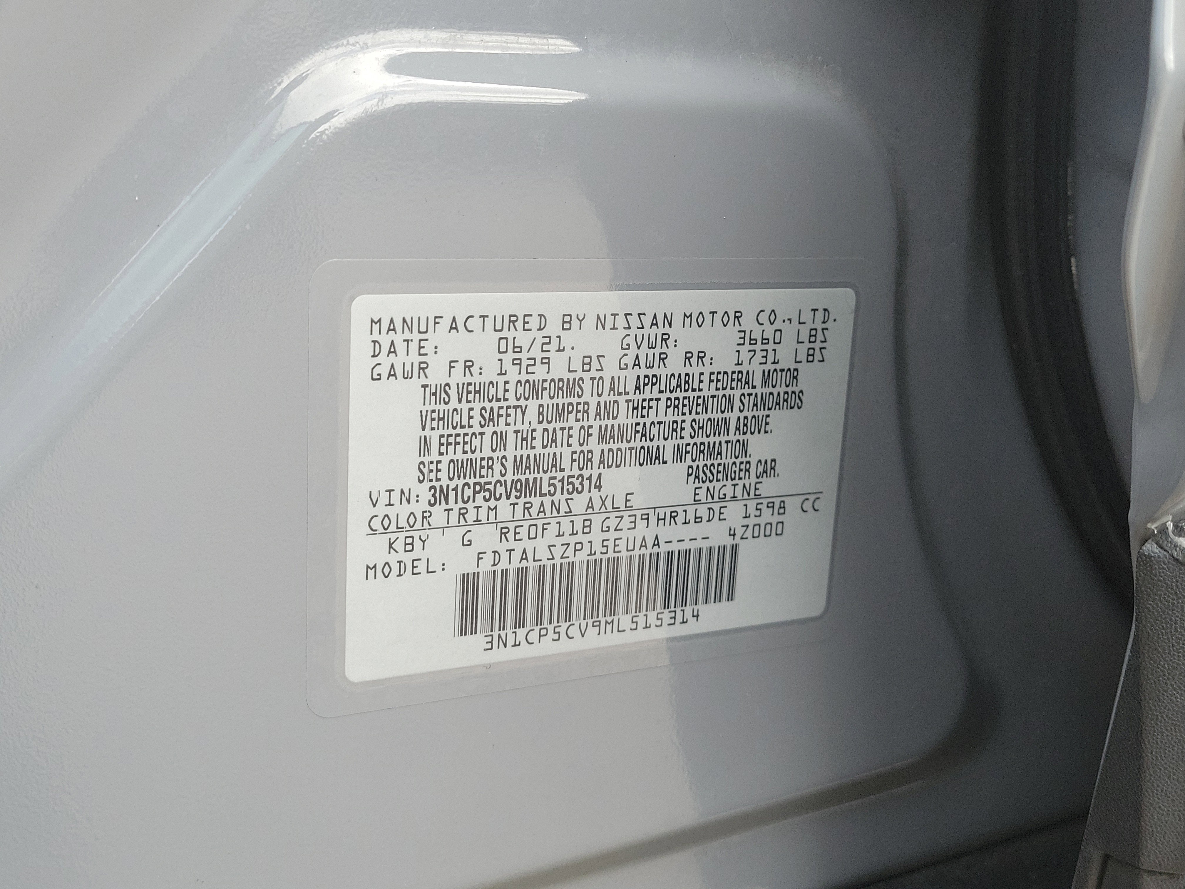 Certified 2021 Nissan Kicks SV FWD image 34