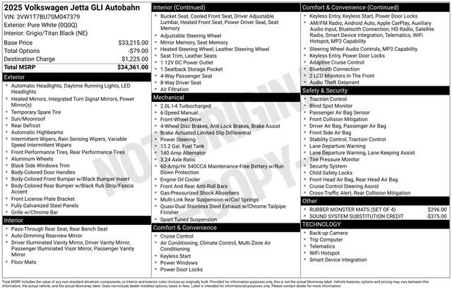 Certified 2025 Volkswagen Jetta GLI Autobahn image 33