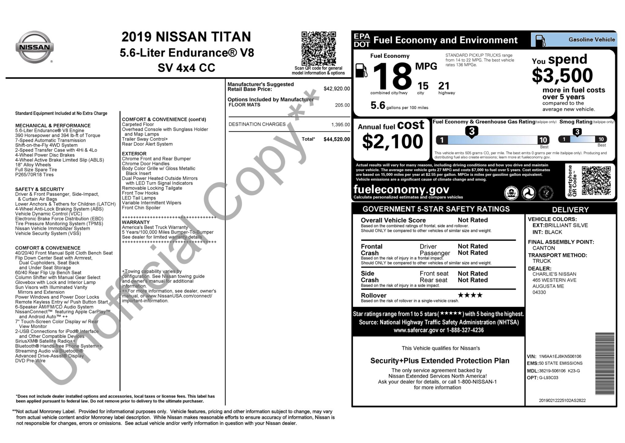 Used 2019 Nissan Titan SV image 2