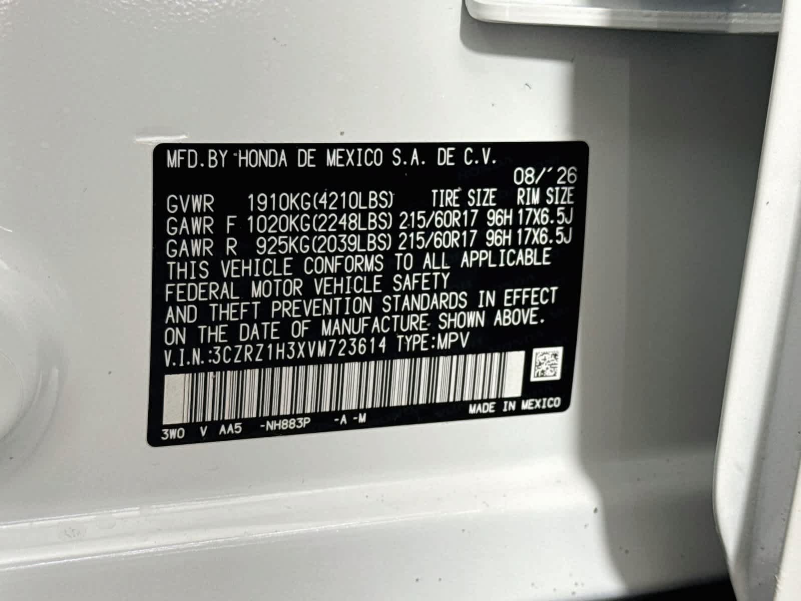 New 2027 Honda HR-V LX image 22
