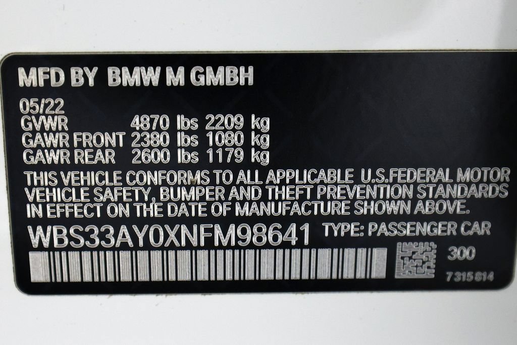 Used 2022 BMW M3 Competition RWD image 51