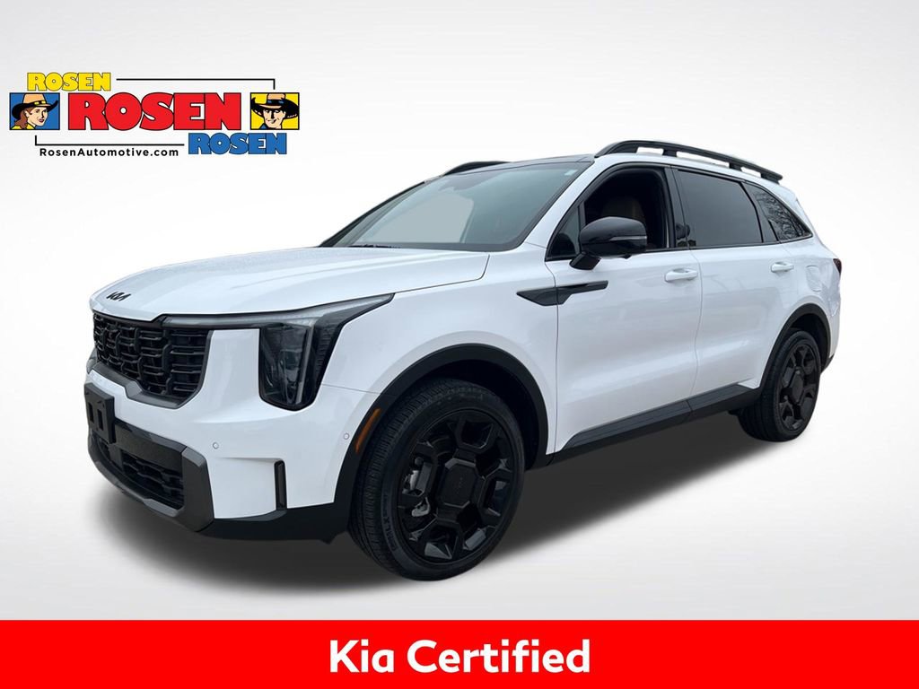 Certified 2025 Kia Sorento SX Prestige w/ Olive Brown Leather Package