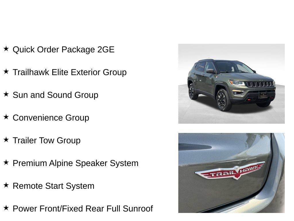 Used 2021 Jeep Compass Trailhawk w/ Sun and Sound Group AWD/4WD image 31