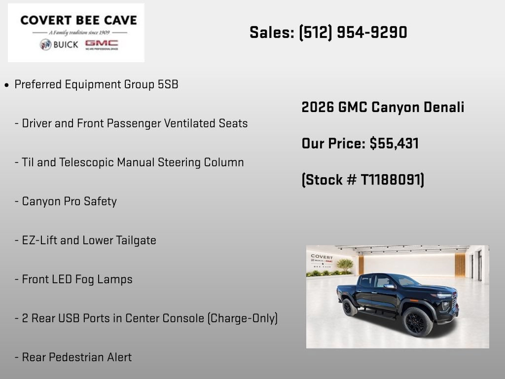 New 2026 GMC Canyon Denali w/ LPO, Denali Black Edition AWD/4WD image 26
