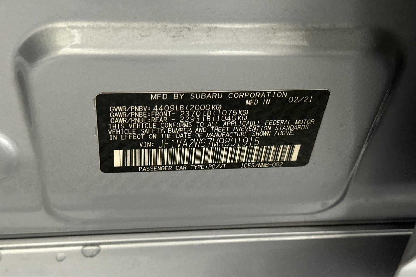 Used 2021 Subaru WRX STI Limited w/ Popular Package #3 (IZT) image 53