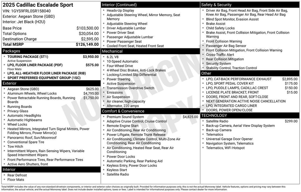 Used 2025 Cadillac Escalade Sport w/ Touring Package image 31