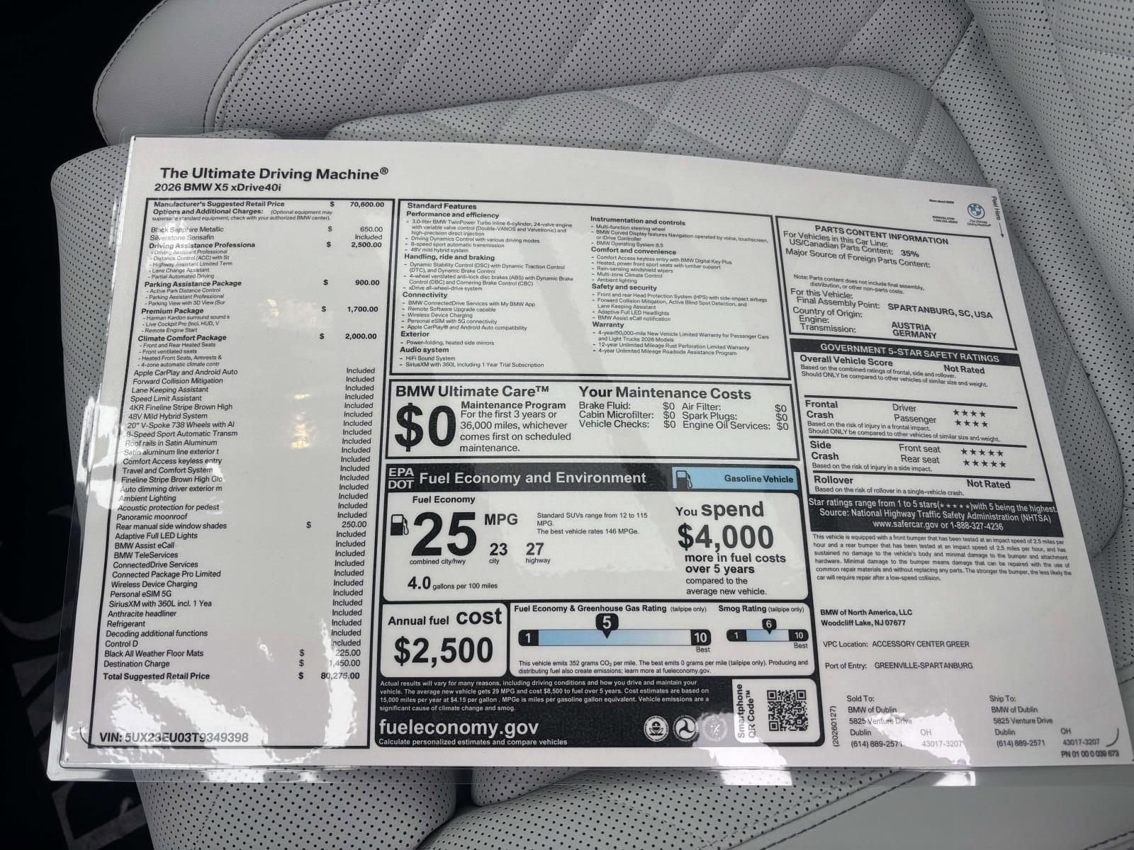New 2026 BMW X5 xDrive40i AWD/4WD image 35