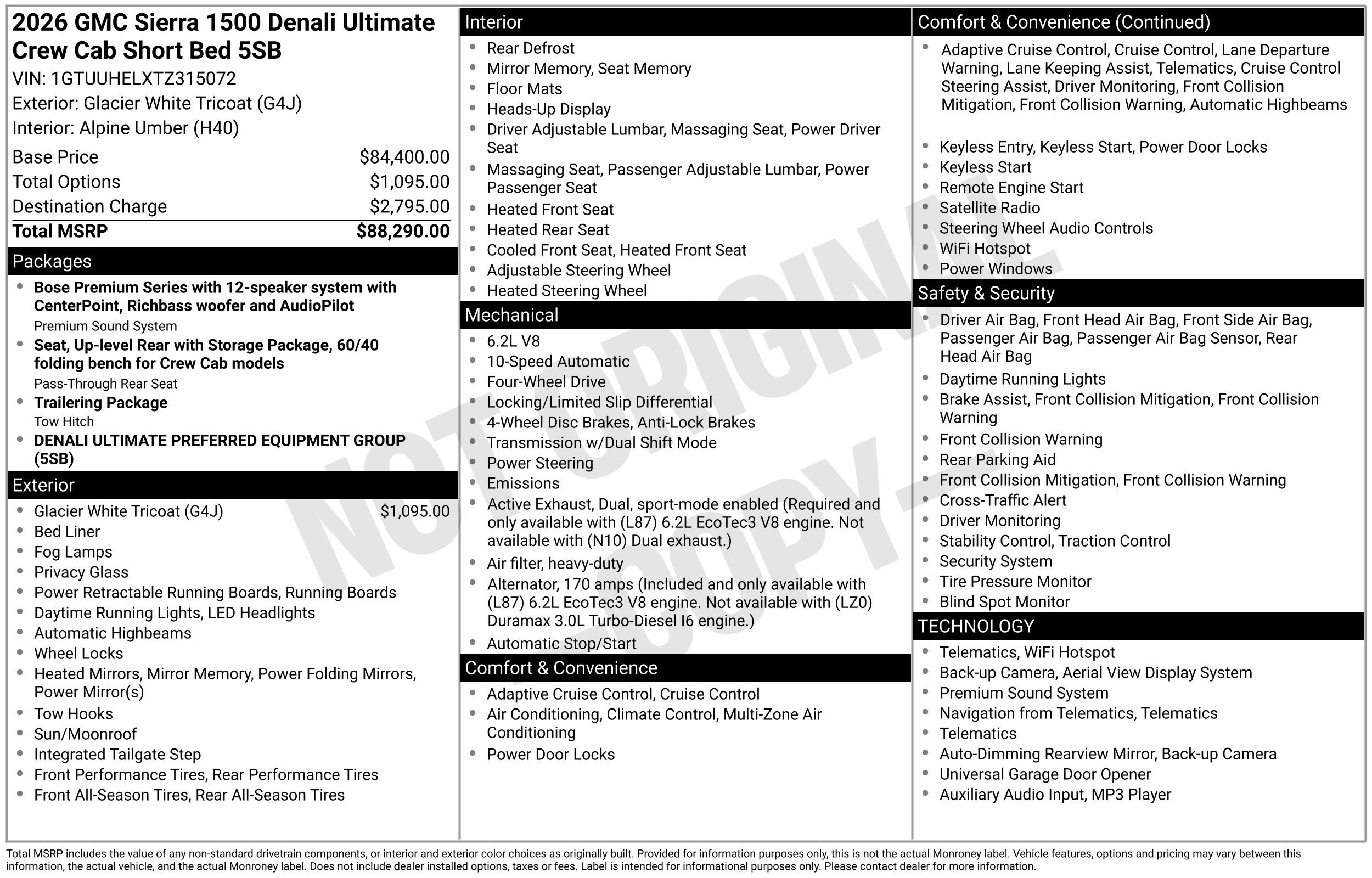 New 2026 GMC Sierra 1500 Denali Ultimate AWD/4WD image 45