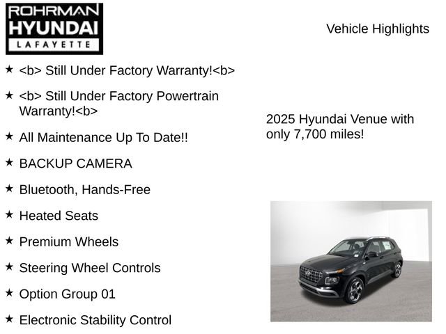 Certified 2025 Hyundai Venue SEL image 7
