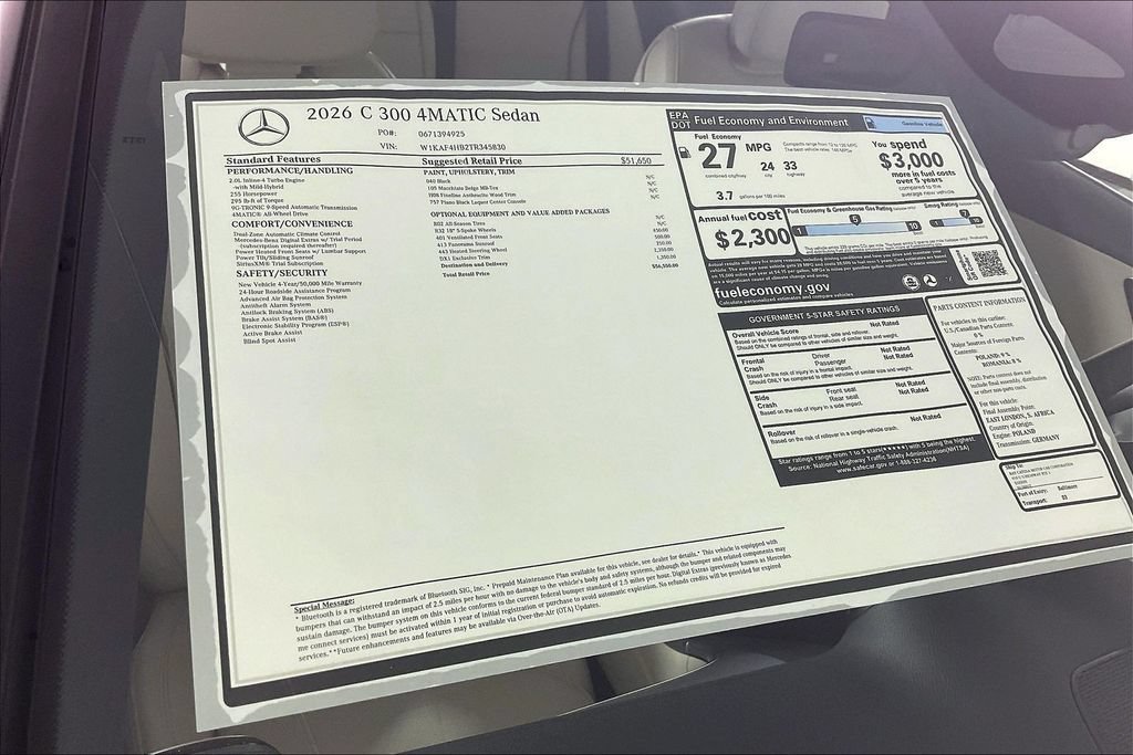 New 2026 Mercedes-Benz C 300 4MATIC Sedan image 12