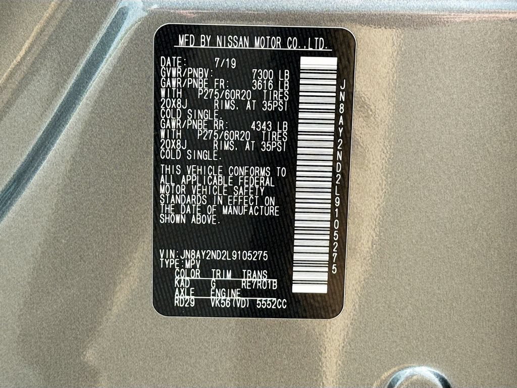 Used 2020 Nissan Armada Platinum w/ Cargo Package RWD image 34