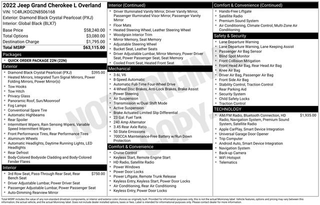 Used 2022 Jeep Grand Cherokee L Overland image 37