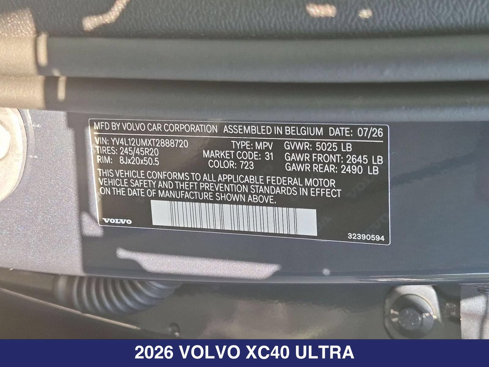 New 2026 Volvo XC40 B5 Ultra w/ Protection Package Premier AWD/4WD image 27