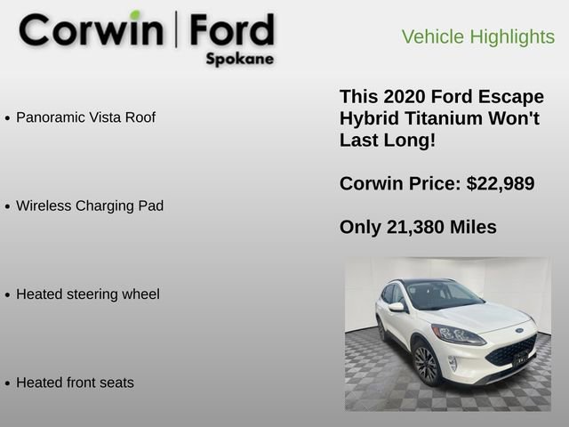 Used 2020 Ford Escape Titanium w/ Titanium Premium Package 2.0 image 12