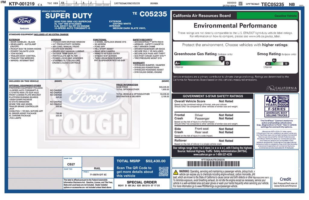 New 2026 Ford F250 XL w/ XL Driver Assist Package image 2