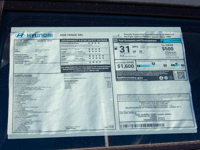 Certified 2026 Hyundai Venue SEL image 31