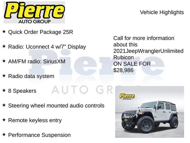 Used 2021 Jeep Wrangler Unlimited Rubicon AWD/4WD image 7