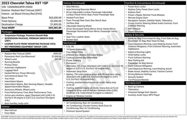 Used 2023 Chevrolet Tahoe RST image 36