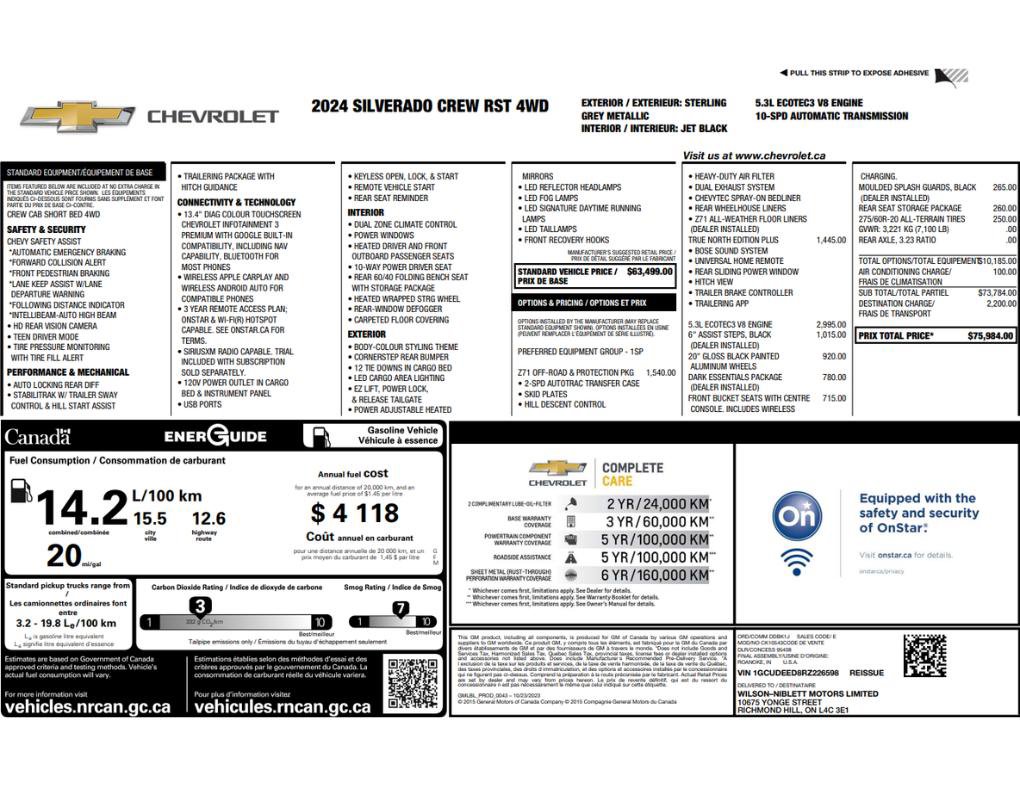 Used 2024 Chevrolet Silverado 1500 RST w/ True North Edition Plus AWD/4WD image 2