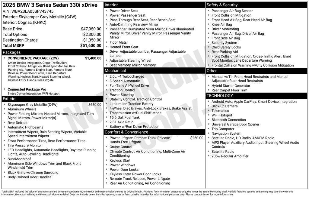 Certified 2025 BMW 330i xDrive Sedan AWD/4WD image 2