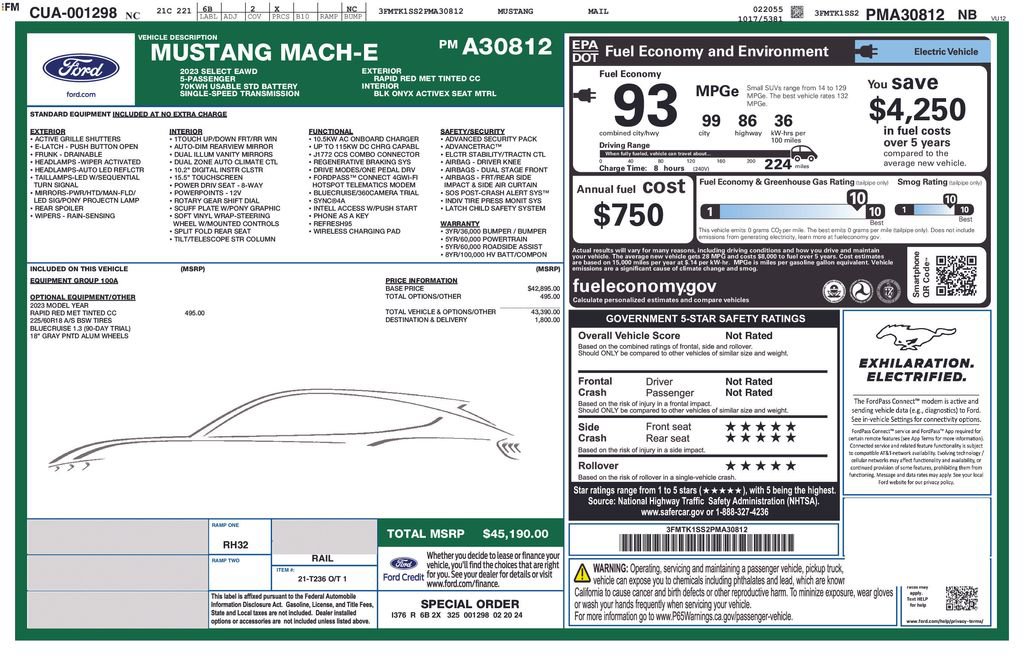 Used 2023 Ford Mustang Mach-E Select AWD/4WD image 6