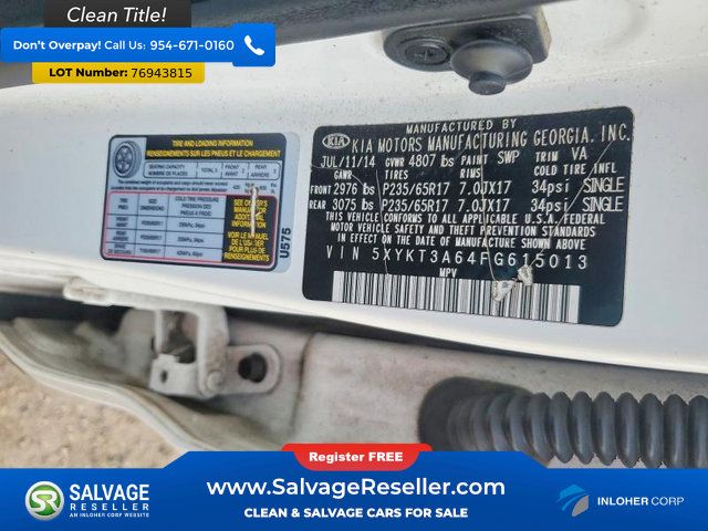 Used 2015 Kia Sorento LX image 16