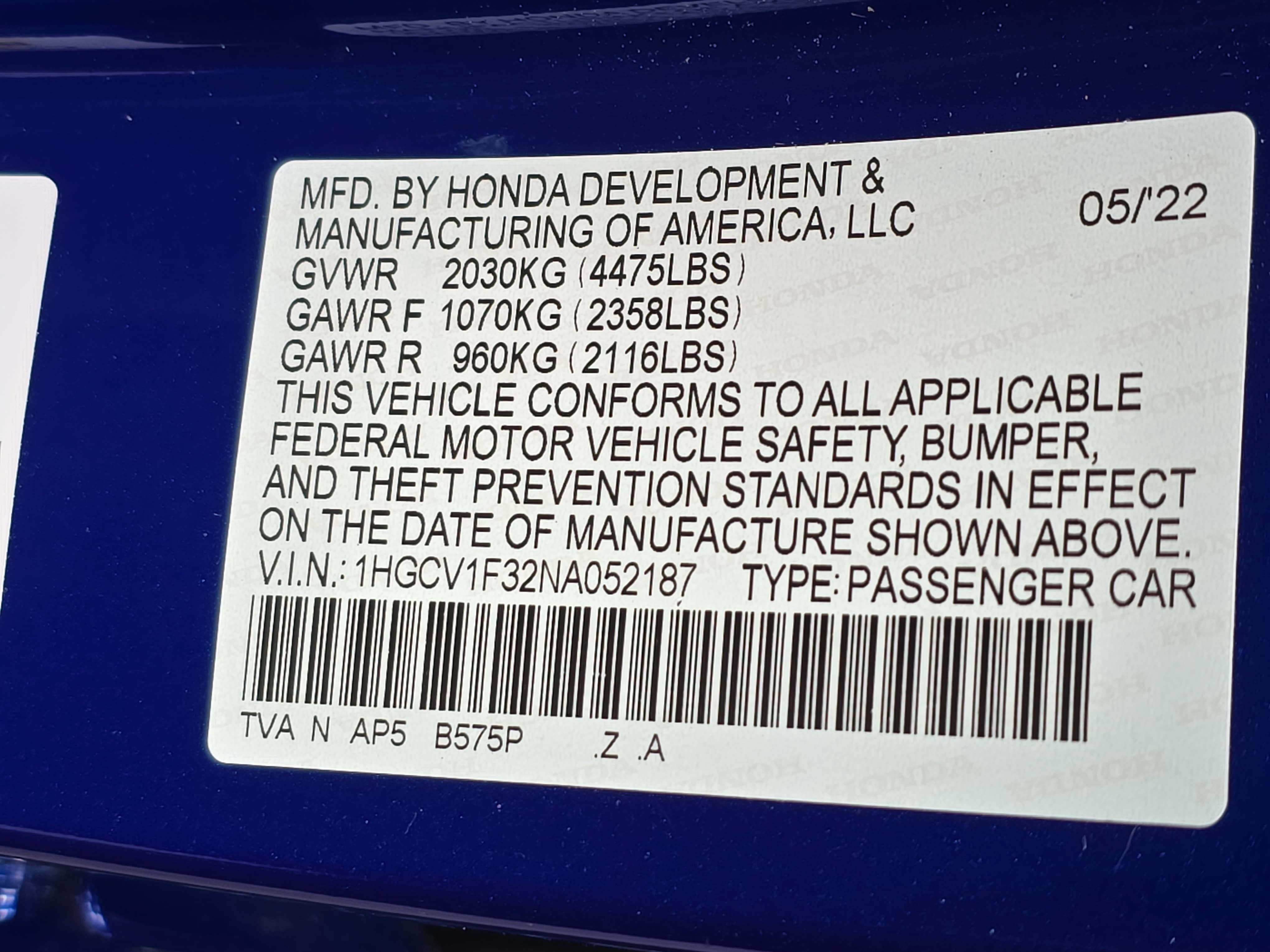 Certified 2022 Honda Accord Sport image 34