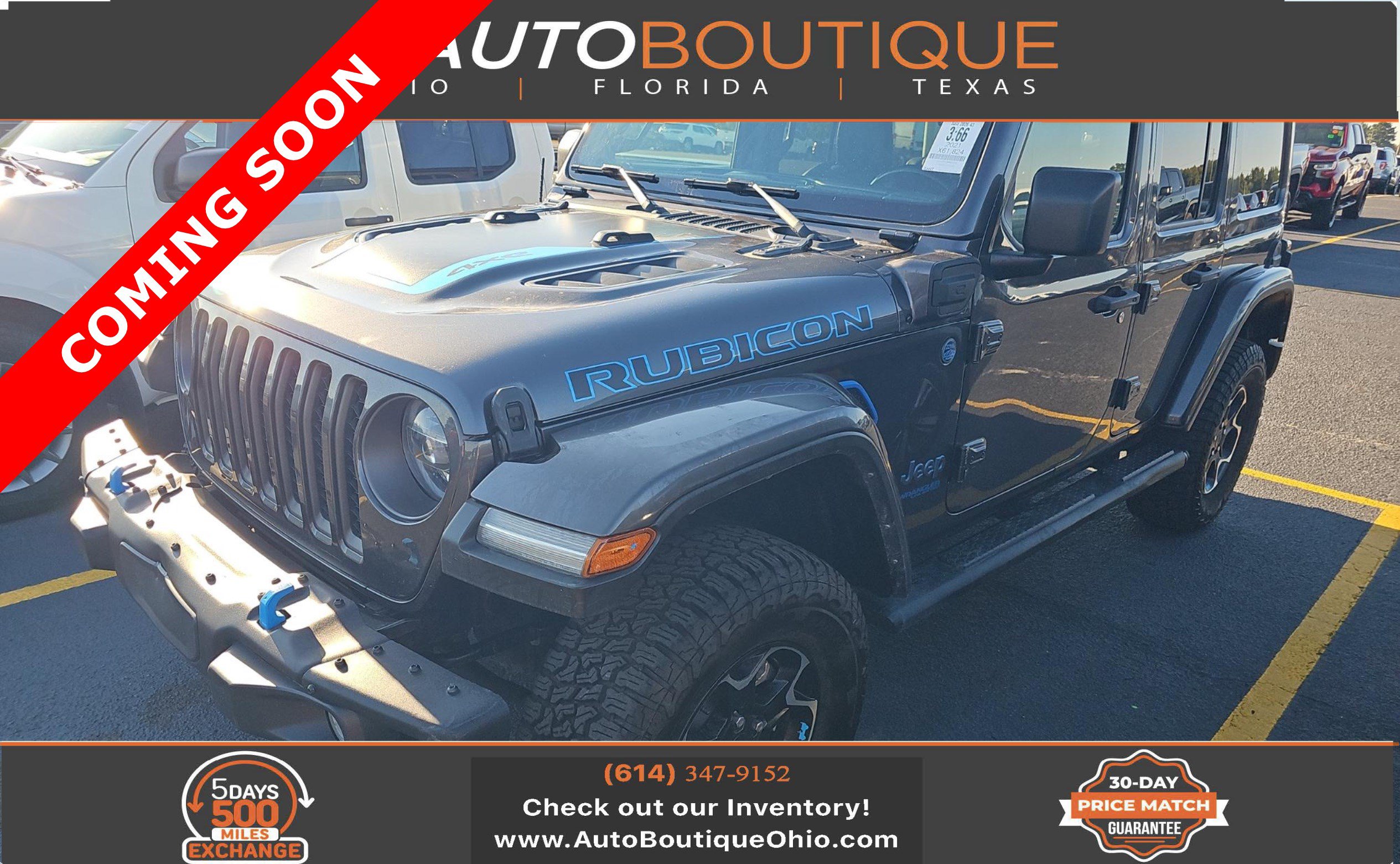 Used 2021 Jeep Wrangler Unlimited Rubicon 4xe w/ Steel Bumper Group AWD/4WD image 1