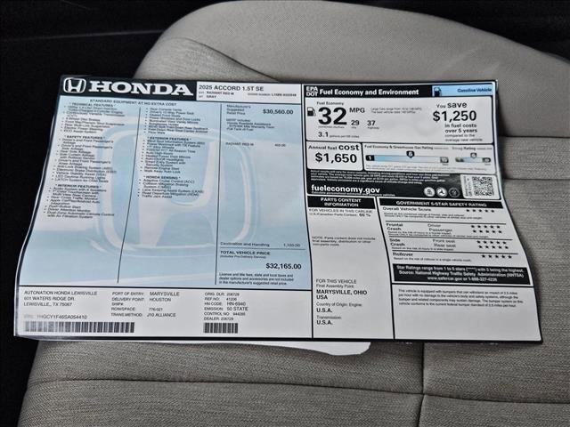 New 2025 Honda Accord SE image 17