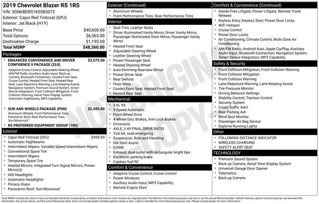 Used 2019 Chevrolet Blazer RS image 7