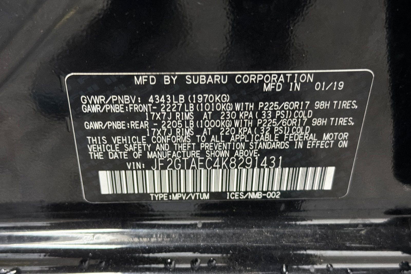 Used 2019 Subaru Crosstrek 2.0i Premium w/ Eyesight System AWD/4WD image 27