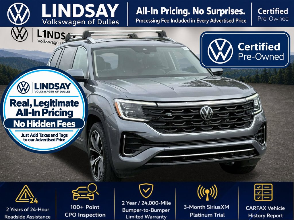 Certified 2024 Volkswagen Atlas SEL Premium R-Line AWD/4WD image 1
