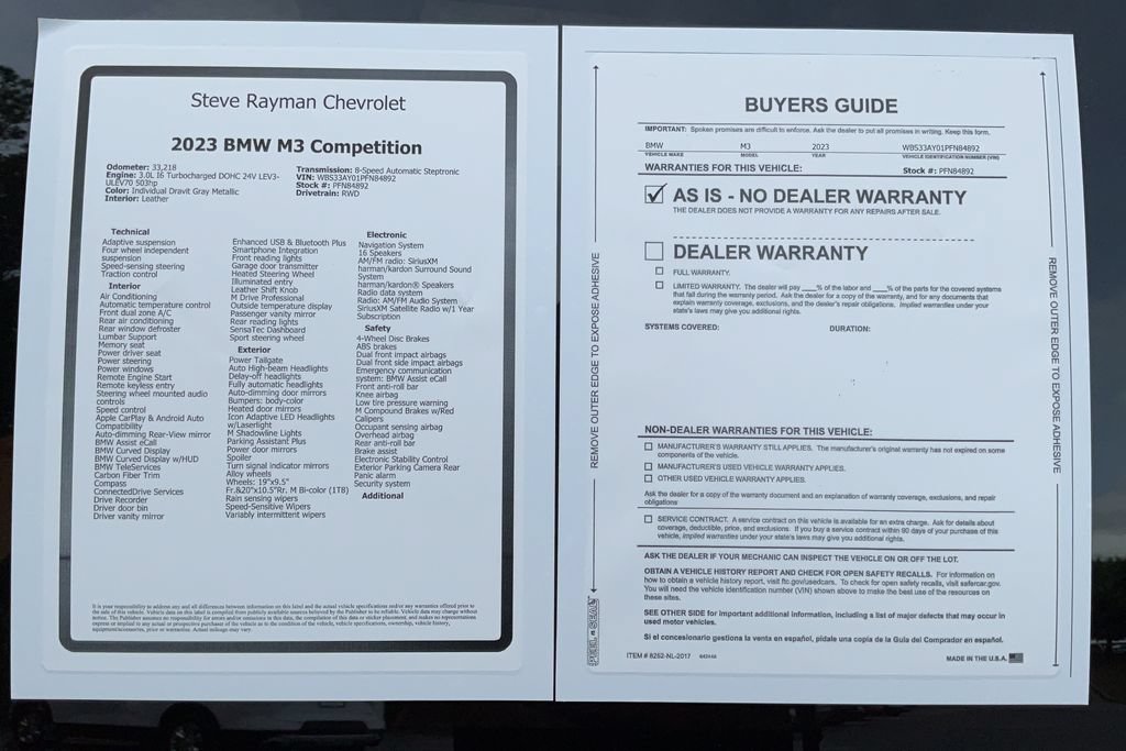 Used 2023 BMW M3 Competition w/ Executive Package RWD image 26