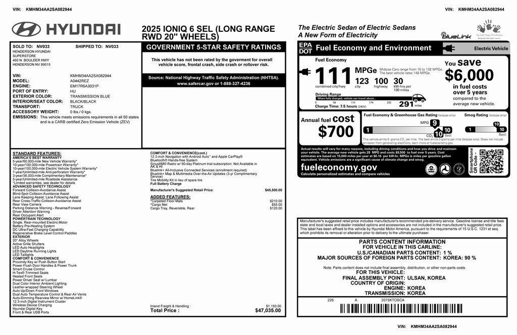 Used 2025 Hyundai Ioniq 6 SEL image 4