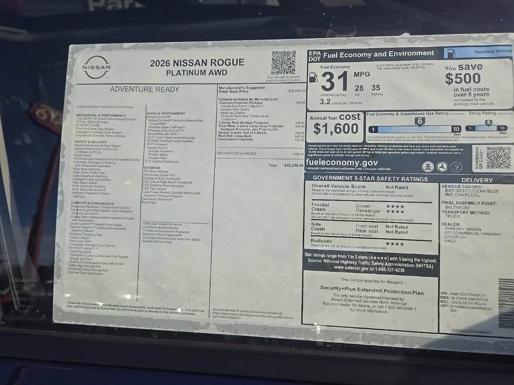 New 2026 Nissan Rogue Platinum image 43