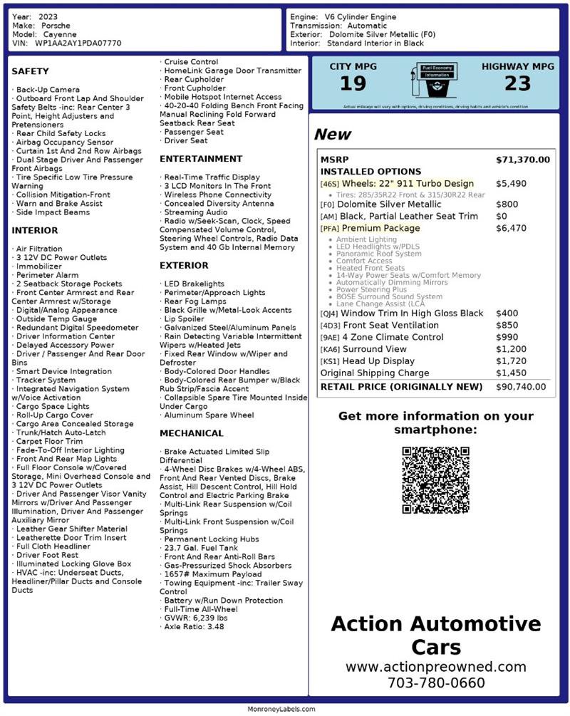 Used 2023 Porsche Cayenne AWD/4WD image 2