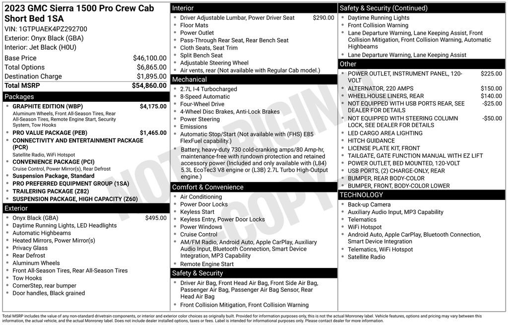 Used 2023 GMC Sierra 1500 Pro w/ Graphite Edition image 2