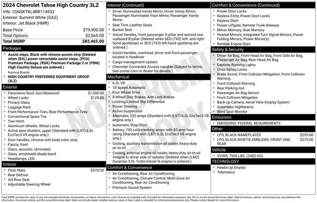 Used 2024 Chevrolet Tahoe High Country image 2