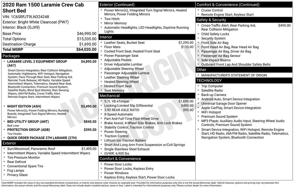 Used 2020 RAM 1500 Laramie AWD/4WD image 6